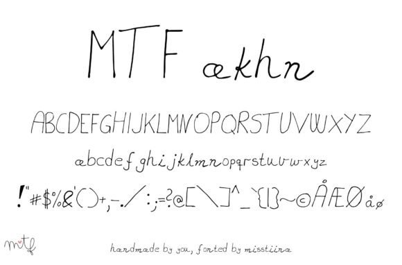 Akhn: A Playful Handwritten Font for Crafters