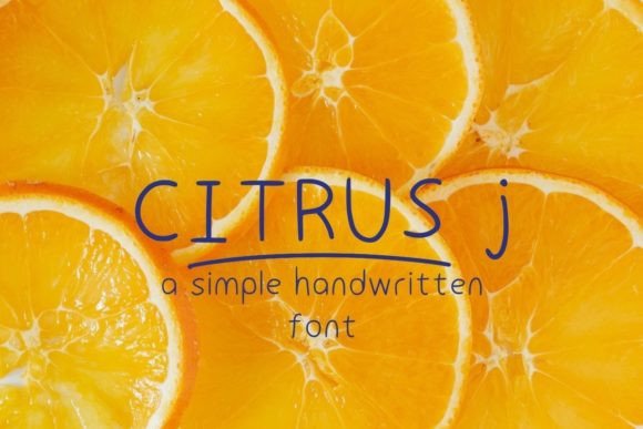 Citrus J: A Fresh Handwritten Font for Web Design