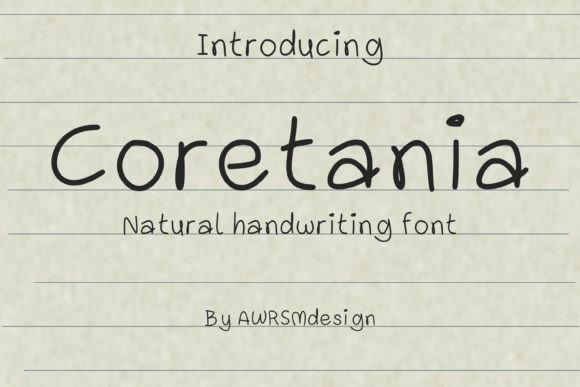 Coretania: A Fresh Handwritten Font for Editorial Design