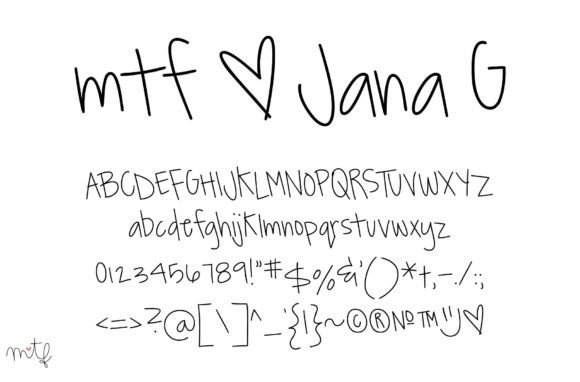 Jana G: A Handwritten Font for Modern Web Design