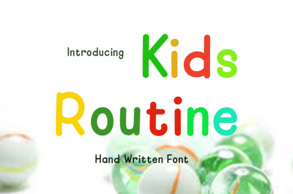 Kids Routine: A Handwritten Font for Authentic Branding