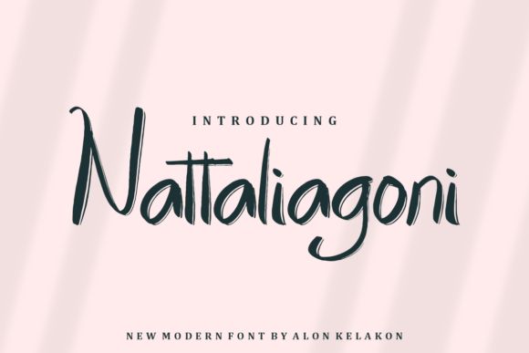 Nattaliagoni: A Handwritten Font for Modern Web Design